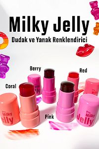 Milky Jelly Doğal Görünüm Dudak ve Yanak Renklendirici Allık Mercan (Coral) 5 GR ürün fotoğrafı