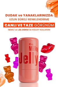 Milky Jelly Doğal Görünüm Dudak ve Yanak Renklendirici Allık Mercan (Coral) 5 GR ürün fotoğrafı