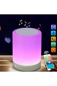 Gece Lambası Dokunmatik Lamba Renkli Led Işık Bluetooth Hoparlör Usb Şarj Kablosuz Speaker ürün fotoğrafı