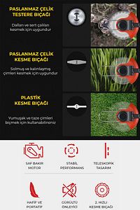 Şarjlı  Çim Biçme Makinesi Tırpan 88v ürün fotoğrafı