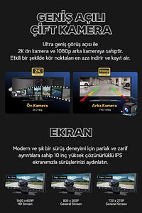 Taşınabilir CarPlay, Android Auto Uyumlu Destekli Ön-Arka Kameralı Torpido Üstü Araç Multimedya ürün fotoğrafı