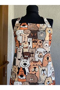Köpek Desenli Mutfak Önlüğü Şef Önlüğü Aşçı Kıyafeti Birinci Kalite Chef Önlüğü ürün fotoğrafı