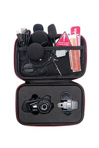 Kn6100 Motosiklet Kask Interkom Bluetooth Intercom Kulaklık Seti Siyah Çanta Hediyeli ürün fotoğrafı