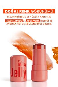 Milky Jelly Doğal Görünüm Dudak ve Yanak Renklendirici Allık Mercan (Coral) 5 GR ürün fotoğrafı
