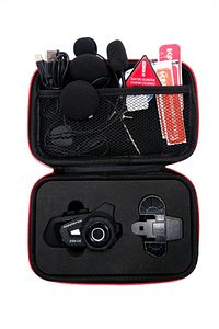 Kn6100 Motosiklet Kask Interkom Bluetooth Intercom Kulaklık Seti Karbon Siyah Çanta Hediyeli ürün fotoğrafı