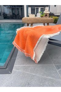 Müslin Peştamal-banyo Havlusu-plaj Havlusu 90*200cm %100 Organik 4 Katlı Müslin ürün fotoğrafı
