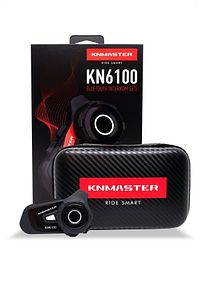 Kn6100 Motosiklet Kask Interkom Bluetooth Intercom Kulaklık Seti Siyah Çanta Hediyeli ürün fotoğrafı