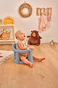 Bebek Banyo Oturağı - Vakum Tabanlı Bebek Mama Oturağı Gri ürün fotoğrafı