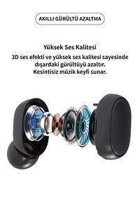 Dots E6s Bluetooth Kulaklık Universal Hd Ses Ios Android Xiaomi Uyumlu Çift Mikrofon Extra Bass Ae6s ürün fotoğrafı