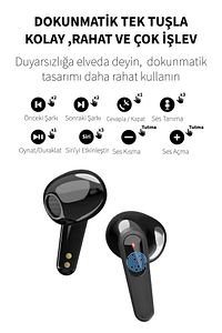 Db-06 Bluetooth Kulaklık Ios Android Xiaomi Uyumlu Hd Ses Özellikli Dokunmatik Gürültü Önleyicili ürün fotoğrafı