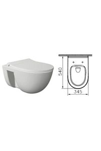 S40 Kanalsız Asma Klozet+yavaş Kapak+ Gömme Rezervuar Set ürün fotoğrafı