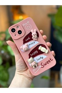 Iphone 14 Plus Ve 15 Plus Kamera Koruma 3d Oyuncak Tasarımlı Kılıf ürün fotoğrafı