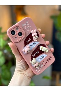 Iphone 14 Plus Ve 15 Plus Kamera Koruma 3d Oyuncak Tasarımlı Kılıf ürün fotoğrafı