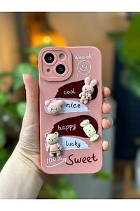 Iphone 14 Plus Ve 15 Plus Kamera Koruma 3d Oyuncak Tasarımlı Kılıf ürün fotoğrafı