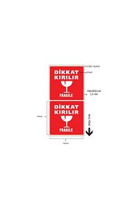 Dikkat Kırılır Etiketi 100*100 500 Lü Adet ürün fotoğrafı