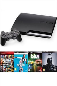 Playstation 3 Slim 500 Gb + 2 Kablosuz Kol + 50 Dijital Oyun (garantili Teşhir Ürünü) ürün fotoğrafı