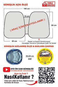 Tüm Araçlara Uygun Oto Ön Cam Güneşliği Oto Güneş Gözlüğü - Kırmızı - Red ürün fotoğrafı