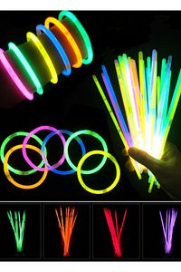 50 Adet Floresan Işık Kızdırma Çubukları Bileklik Parti Neon Düğün Partisi Konser Doğum Günü Parti ürün fotoğrafı