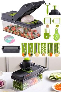 Sebze Doğrayıcı Pratik Dilimleyici Kesici Salata için Çok Fonksiyonlu Dicer Patates Havuç Sarımsak ürün fotoğrafı