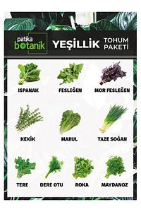 3.000 Tohum 10 Çeşit Yeşillik Tohum Paketi ürün fotoğrafı