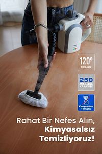 Pocket Clean Çok Fonksiyonlu Buharlı Temizlik Makinası - Buharlı Temizleyici ürün fotoğrafı
