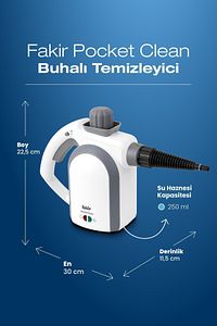 Pocket Clean Çok Fonksiyonlu Buharlı Temizlik Makinası - Buharlı Temizleyici ürün fotoğrafı