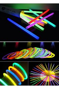 50 Adet Floresan Işık Kızdırma Çubukları Bileklik Parti Neon Düğün Partisi Konser Doğum Günü Parti ürün fotoğrafı
