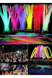 50 Adet Floresan Işık Kızdırma Çubukları Bileklik Parti Neon Düğün Partisi Konser Doğum Günü Parti ürün fotoğrafı