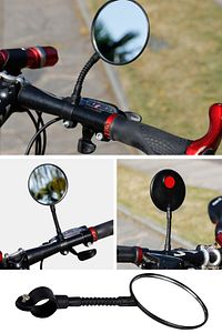 Bisiklet Ve Scooterlar Için Ayarlanabilir 360 Derece Dönüş Gidon Dikiz Aynası Gidon Aynaları Ayarlı ürün fotoğrafı