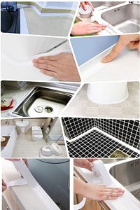 Profesyonel Su Sızdırmaz Akıllı Küvet Lavabo Klozet Banyo Mutfak Kenar Bandı Yapışkanlı Şerit Bant ürün fotoğrafı