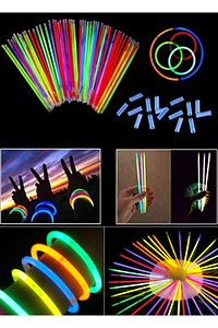 50 Adet Floresan Işık Kızdırma Çubukları Bileklik Parti Neon Düğün Partisi Konser Doğum Günü Parti ürün fotoğrafı