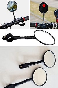 Bisiklet Ve Scooterlar Için Ayarlanabilir 360 Derece Dönüş Gidon Dikiz Aynası Gidon Aynaları Ayarlı ürün fotoğrafı