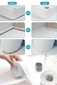 Profesyonel Su Sızdırmaz Akıllı Küvet Lavabo Klozet Banyo Mutfak Kenar Bandı Yapışkanlı Şerit Bant ürün fotoğrafı