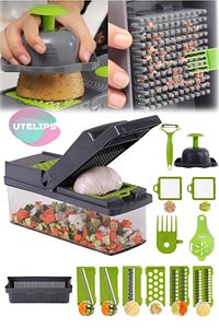 Sebze Doğrayıcı Pratik Dilimleyici Kesici Salata için Çok Fonksiyonlu Dicer Patates Havuç Sarımsak ürün fotoğrafı