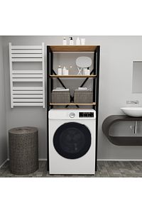 Çamaşır Makinesi Üstü Düzenleyici Raf Banyo Dolabı Rafı Makine Üstü Dolap Raf 3 Lü ürün fotoğrafı