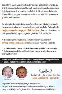 Bebek Kepçe Kulak Bandı / Kepçe Kulak Önleyici Ayarlanabilir Cırtları sayesinde 0- 2 Yaş arası uygun ürün fotoğrafı