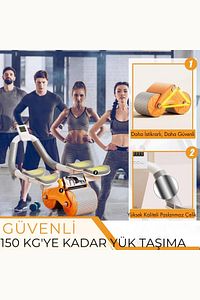 Dijital Ekran Çek-Bırak Spor Aleti Dirsek Destekli Mekik Aleti Karın Egzersiz Aleti Fitness Kardiyo ürün fotoğrafı