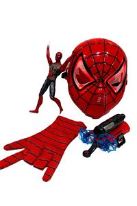 Ağ Atan Eldiven+ışıklı Maske+18 Cm Işıklı Figür 3 Lü Set Oyuncak ürün fotoğrafı