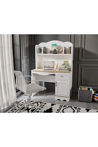 %100 Mdf Lisa Çalışma Masası Meşe-beyaz (ÜST ÜNİTE DAHİL) ürün fotoğrafı