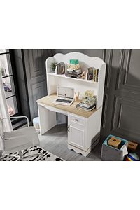 %100 Mdf Lisa Çalışma Masası Meşe-beyaz (ÜST ÜNİTE DAHİL) ürün fotoğrafı