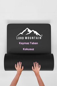 Premium Pilates Yoga Matı,Spor Matı,Egzersiz Matı,Pilates Minderi,Kaymaz Taban,180x55 cm 10 mm Siyah ürün fotoğrafı