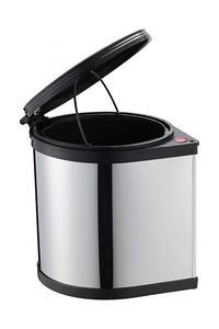 Dolap Içi Çöp Kovası Kapağa Monte 11 Litre Çöp Kovası Mutfak Tezgah Altı Çelik Otomatik Kapak 11 Lt ürün fotoğrafı