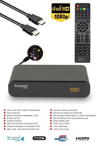 1300 M - Hem Mini Hem Set Üstü Hd Uydu Alıcısı - ( Kanallar Yüklü - Tkgs - Usb - Hdmi - Scart ) ürün fotoğrafı