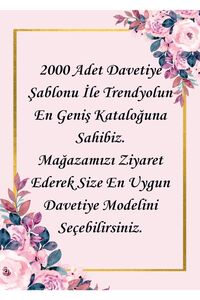 Davetiye, Düğün Davetiyesi, Nikah Davetiyesi, Nişan Davetiyesi (50 ADET) ürün fotoğrafı