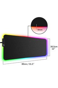 Rgb 12 Değişen Ledli Gaming Oyuncu Su Geçirmez Xl Mousepad, Gaming Mouse Pad 80x30 Cm ürün fotoğrafı