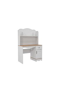 %100 Mdf Lisa Çalışma Masası Meşe-beyaz (ÜST ÜNİTE DAHİL) ürün fotoğrafı