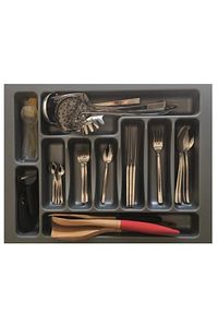 55x49 Cm Çekmece Içi Kaşıklık 55 Cm Kaşıklık Gri Mutfak Organizer Düzenleyici (48*40 A KESİLEBİLİR) ürün fotoğrafı