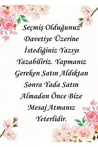 Davetiye, Düğün Davetiyesi, Nikah Davetiyesi, Nişan Davetiyesi (50 ADET) ürün fotoğrafı