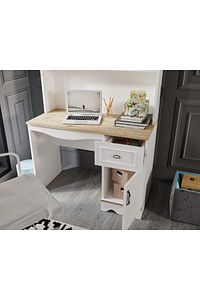 %100 Mdf Lisa Çalışma Masası Meşe-beyaz (ÜST ÜNİTE DAHİL) ürün fotoğrafı