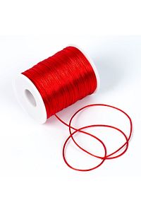 10 Metre - 1 Mm Floş Ip, Bileklik Ipi, Sıçan Kuyruğu Ip, Kırmızı Renkli, Takı Ipi ürün fotoğrafı